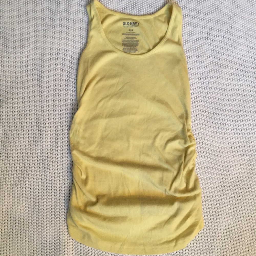 Yellow maternity tank top